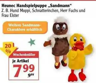 Globus Heunec Handspielpuppe „sandmann” Angebot