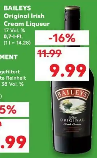 Kaufland Baileys Original Irish Cream Liqueur 0,7L Angebot