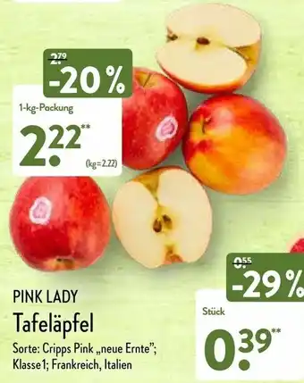 Aldi Nord Pink Lady Tafeläpfel 1kg Angebot