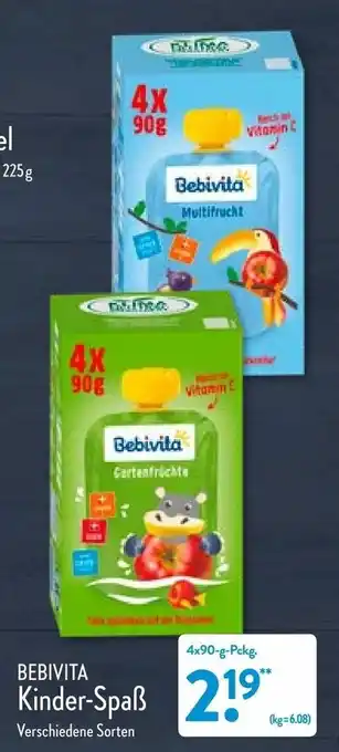 Aldi Nord Bebivita Kinder Spaß 4x90g Angebot