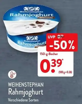 Aldi Nord Weihenstephan Rahmjoghurt 150g Becher Angebot