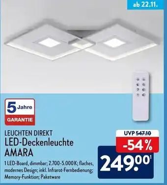 Aldi Nord Leuchten Direkt LED Deckenleuchte Amara Angebot