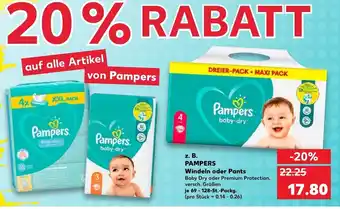 Kaufland z. B. Pampers Windeln oder Pants Angebot