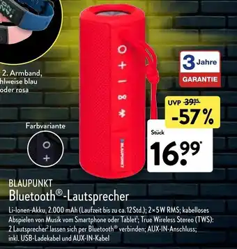 Aldi Nord Blaupunkt Bluetooth Lautsprecher Angebot