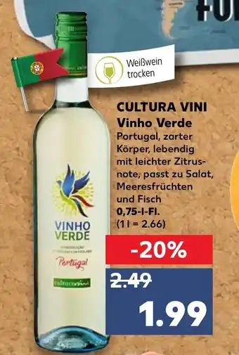 Kaufland Cultura Vini Vinho Verde 0,75L Angebot