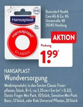 Aldi Nord Hansaplast Wundversorgung Angebot