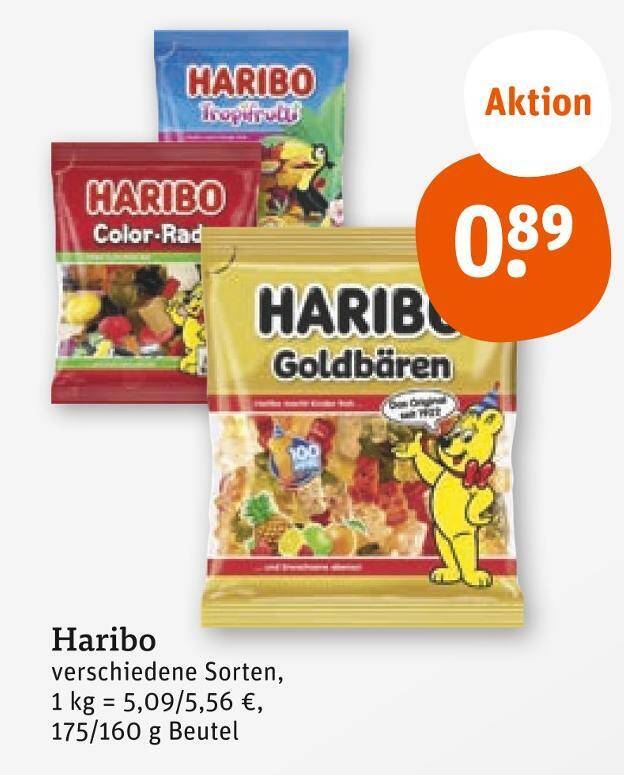 Haribo Normal Haribo goldbären oder color-rado Angebot bei tegut
