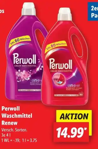 Lidl Perwoll Waschmittel Renew Angebot