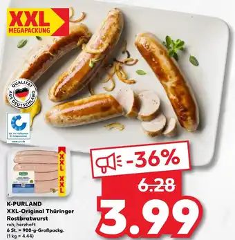 Kaufland K-Purland XXL Original Thüringer Rostbratwurst 900g Angebot