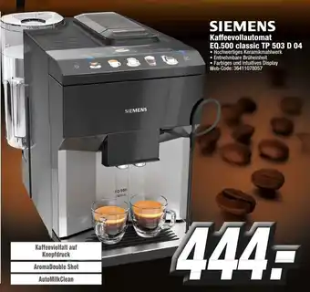 K+B Expert Siemens Kaffeevollautomat EQ.500 classic TP 503 D 04 Angebot