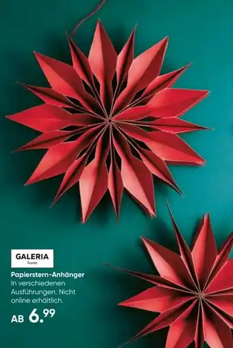 Galeria Papierstern Anhänger Angebot