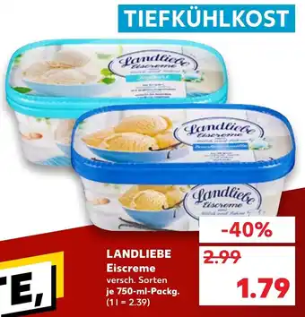 Kaufland Landliebe Eiscreme 750ml Angebot