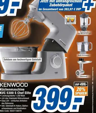 expert Octomedia Kenwood Küchenmaschine KVC 5300 S Chef Elite Angebot