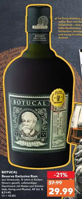 Kaufland Botucal Reserva Exclusiva Rum 0,7L Angebot