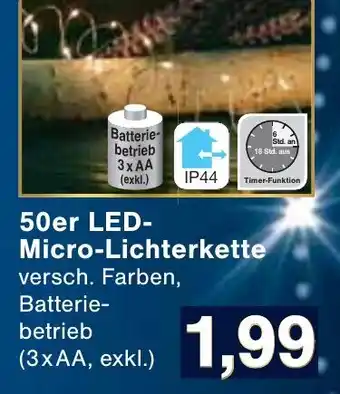 Wiglo Wunderland 50er LED- Micro-Lichterkette Angebot