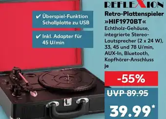 Kaufland RefleXion Retro Plattenspieler HIF1970BT Angebot