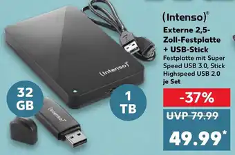 Kaufland (Intenso) Externe 2,5 Zoll Festplatte + USB Stick Angebot