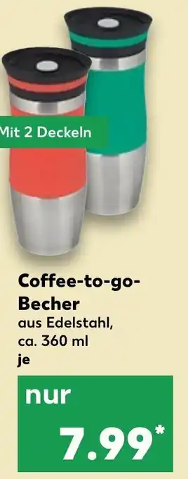 Kaufland Coffee to go Becher Angebot