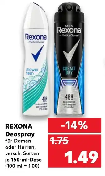 Kaufland Rexona Deospray 150ml Angebot