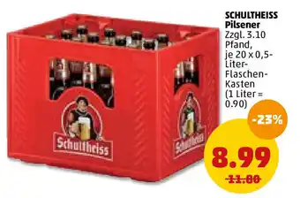 PENNY Schultheiss Pilsener 20x0,5L Angebot