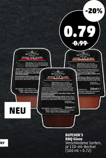 PENNY Butcher's BBQ Glaze 110ml Becher Angebot