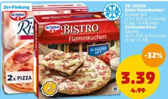 PENNY Dr. Oetker Bistro Flammkuchen Eisässer Art oder Ristorante Pizza Salami Angebot