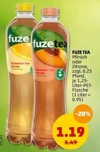 PENNY Fuze Tea 1,25 L Angebot