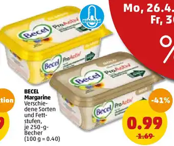 PENNY Becel Margarine 250 g Becher Angebot