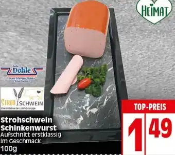 Elli Markt Strohschwein Schinkenwurst 100g Angebot