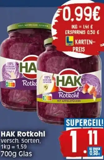 Elli Markt HAK Rotkohl 700g Glas Angebot