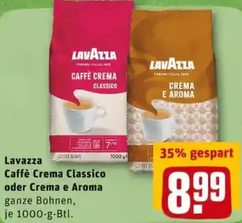 REWE PETZ Lavazza Caffè Crema Classico oder Crema e Aroma Angebot