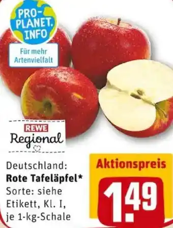 REWE PETZ Deutschland: Rote Tafeläpfel Angebot