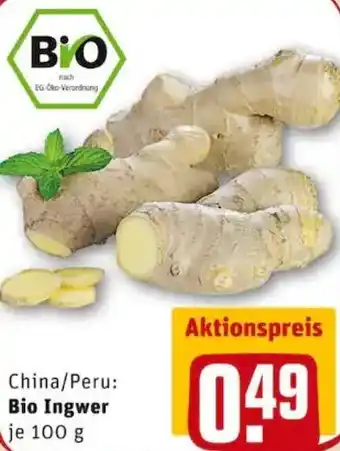 REWE PETZ China/Peru: Bio Ingwer Angebot