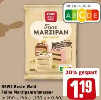 REWE PETZ REWE Beste Wahl Feine Marzipanrohmasse Angebot