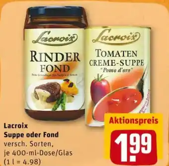 REWE PETZ Lacroix Suppe oder Fond Angebot