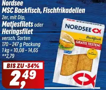 Simmel Nordsee MSC Backfisch, Fischfrikadellen, Matjesfilets oder Heringsfilet Angebot