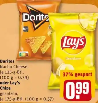 REWE PETZ Doritos oder Lay's Chips Angebot