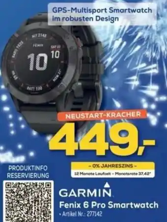 Euronics Garmin Fenix 6 Pro Smartwatch Angebot