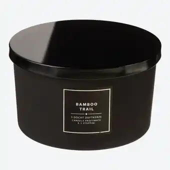 NKD 3-Docht-Duftkerze im Glas, Bamboo Trail, ca. 13x13cm Angebot