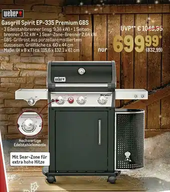 METRO Weber gasgrill spirit ep-335 premium gbs Angebot