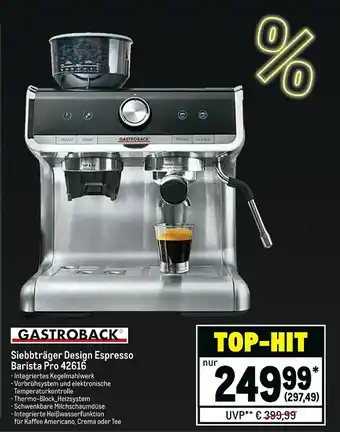 METRO Gastroback siebbträger design espresso barista pro 42616 Angebot