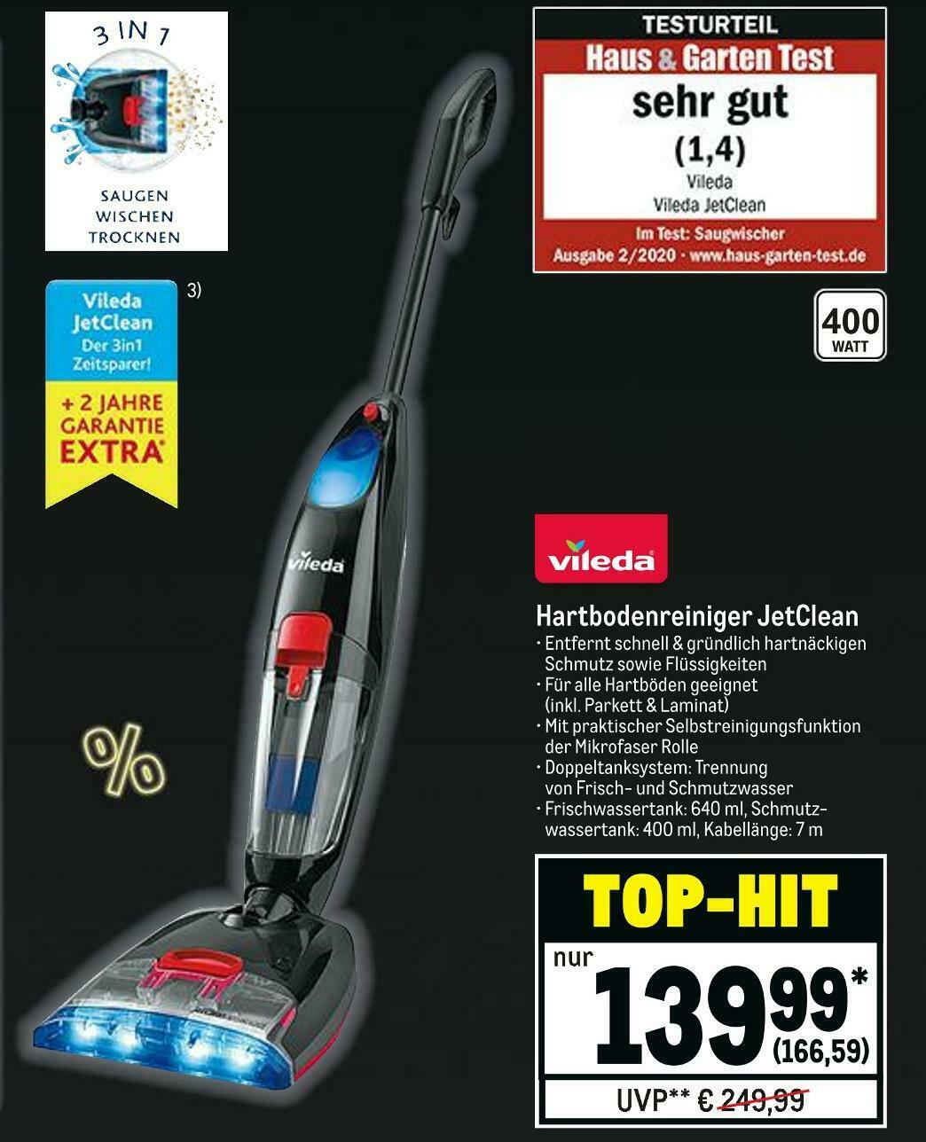 Vileda hartbodenreiniger jetclean Angebot bei METRO