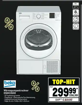 METRO Beko wärmepumpentrockner Angebot