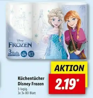 Lidl Küchentücher disney frozen Angebot