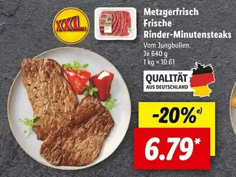 Lidl Metzgerfrisch frische rinder-minutensteaks Angebot