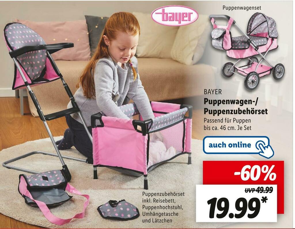 Bayer puppenwagen- oder puppenzubehrset Angebot bei Lidl