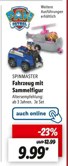 Lidl Spinmaster fahrzeug mit sammelfigur Angebot