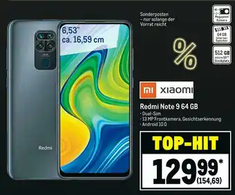 METRO Xiaomi redmi note 9 64 gb Angebot