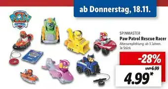 Lidl Spinmaster paw patrol rescue racer Angebot