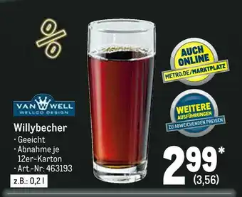 METRO Willybecher Angebot